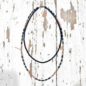 Blue Quartz Coral Double Strand Necklace | Ocean Inspired Beaded, Magnetic Clasp